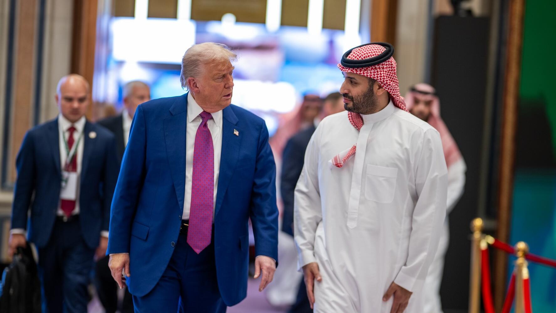 Donald Trump (left) with Mohammed bin Salman. Credit: The White House / Facebook