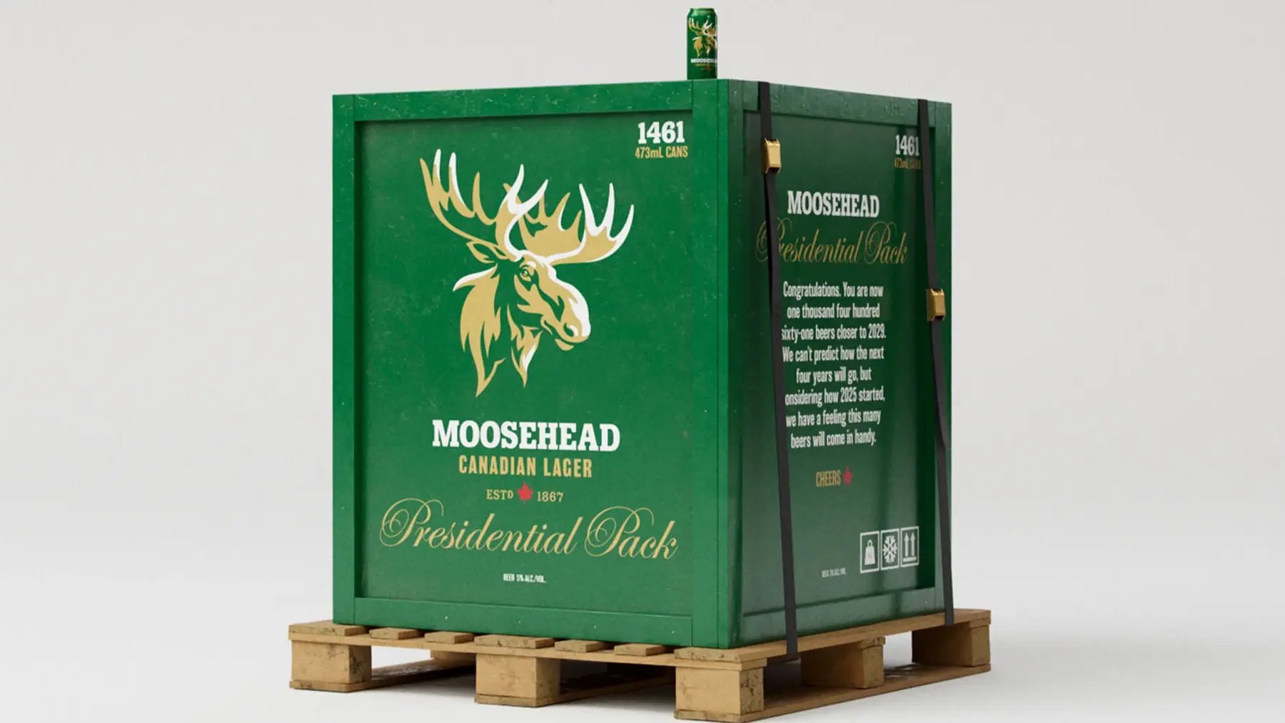 Crate idea: Moosehead's 1461 beers to outlast Trump term