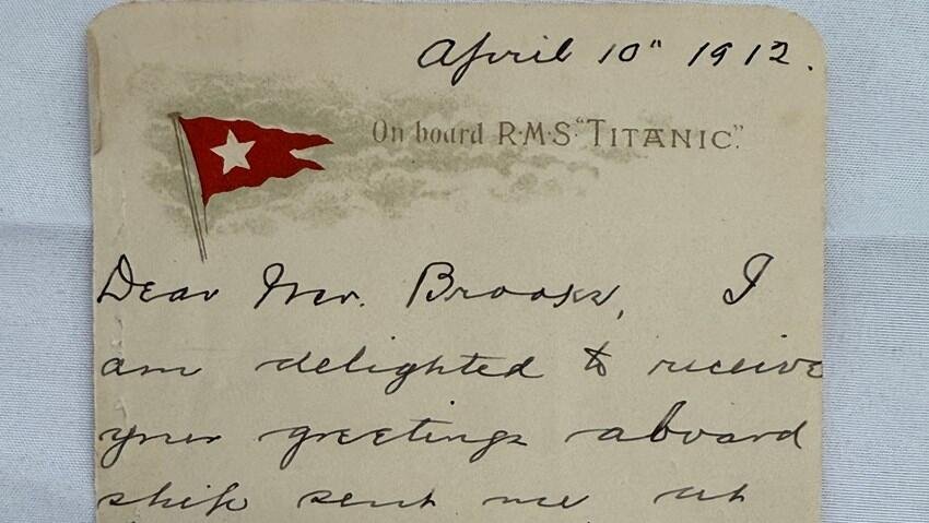 Titanic survivor letter sells for record price at auction